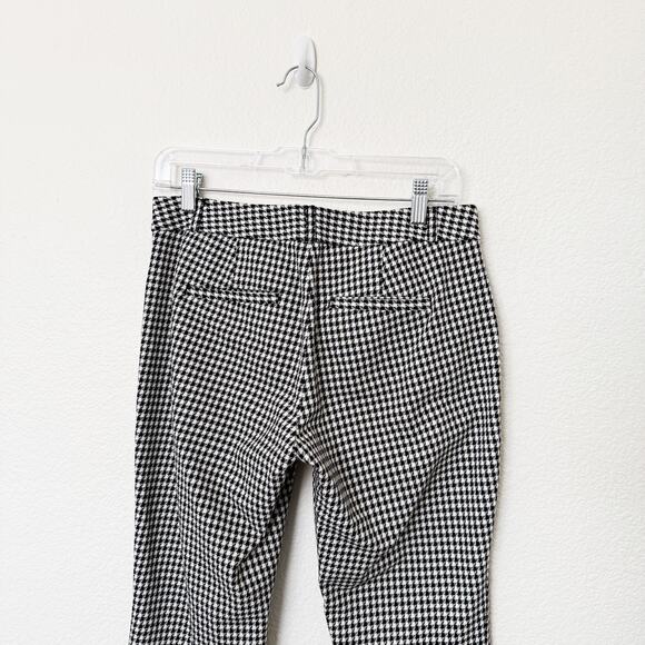 [Banana Republic] Black Houndstooth Plaid Stretch Sloan Slim Ankle Pants Size 2 - Picture 5 of 11